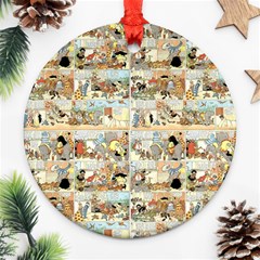 Old Comic Strip Ornament (round) by Valentinaart