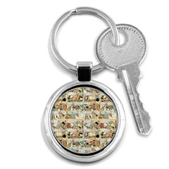 Old Comic Strip Key Chains (round)  by Valentinaart