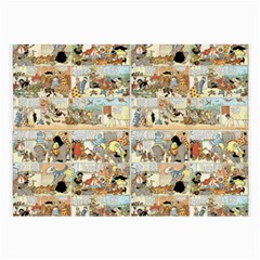 Old Comic Strip Large Glasses Cloth (2-side) by Valentinaart