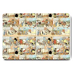 Old Comic Strip Large Doormat  by Valentinaart