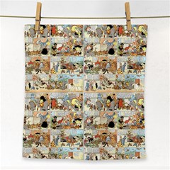 Old Comic Strip Face Towel by Valentinaart