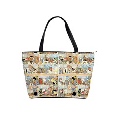 Old Comic Strip Shoulder Handbags by Valentinaart