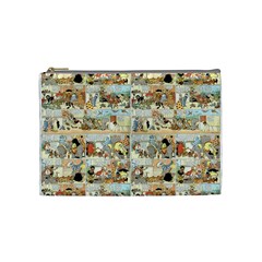 Old Comic Strip Cosmetic Bag (medium)  by Valentinaart