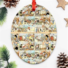 Old Comic Strip Ornament (oval Filigree)