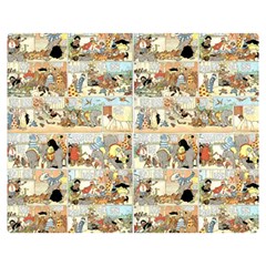 Old Comic Strip Double Sided Flano Blanket (medium)  by Valentinaart