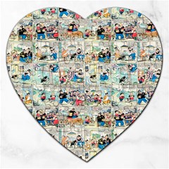 Old Comic Strip Jigsaw Puzzle (heart) by Valentinaart