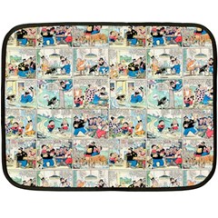 Old Comic Strip Fleece Blanket (mini) by Valentinaart