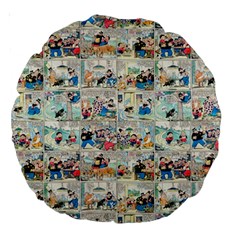 Old Comic Strip Large 18  Premium Round Cushions by Valentinaart