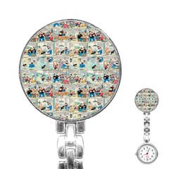 Old Comic Strip Stainless Steel Nurses Watch by Valentinaart