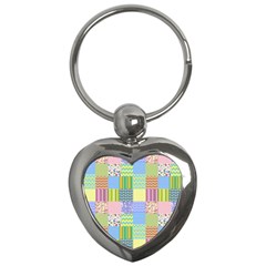 Old Quilt Key Chains (heart)  by Valentinaart