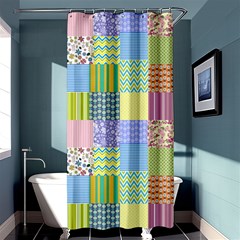 Old Quilt Shower Curtain 36  X 72  (stall)  by Valentinaart