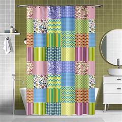 Old Quilt Shower Curtain 48  X 72  (small)  by Valentinaart