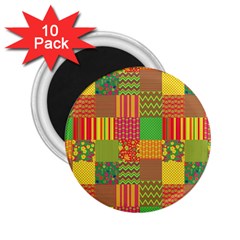 Old Quilt 2 25  Magnets (10 Pack)  by Valentinaart