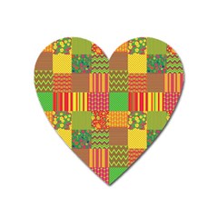 Old Quilt Heart Magnet by Valentinaart