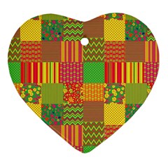 Old Quilt Heart Ornament (two Sides) by Valentinaart