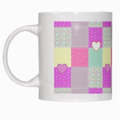 Old Quilt White Mugs by Valentinaart