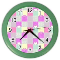 Old Quilt Color Wall Clocks by Valentinaart