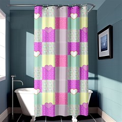 Old Quilt Shower Curtain 36  X 72  (stall)  by Valentinaart