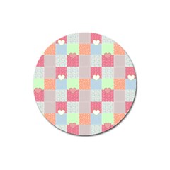 Patchwork Magnet 3  (round) by Valentinaart