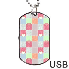 Patchwork Dog Tag Usb Flash (one Side) by Valentinaart