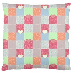 Patchwork Large Cushion Case (two Sides) by Valentinaart