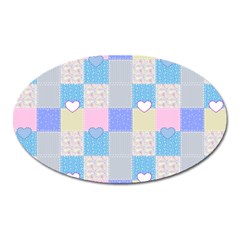 Patchwork Oval Magnet by Valentinaart