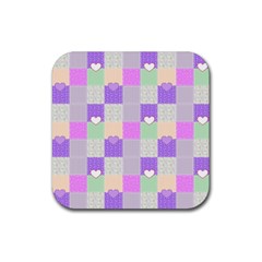 Patchwork Rubber Coaster (square)  by Valentinaart