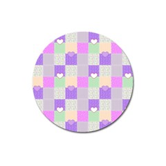 Patchwork Magnet 3  (round) by Valentinaart