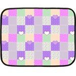 Patchwork Double Sided Fleece Blanket (Mini)  35 x27  Blanket Front