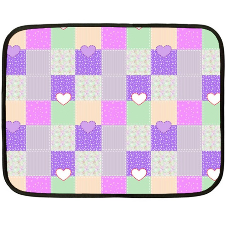 Patchwork Double Sided Fleece Blanket (Mini) 