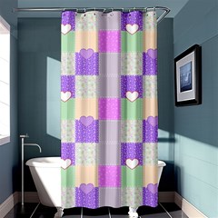 Patchwork Shower Curtain 36  X 72  (stall)  by Valentinaart