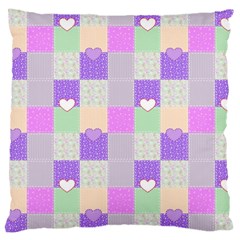 Patchwork Large Cushion Case (one Side) by Valentinaart