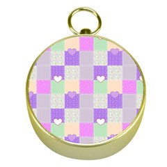 Patchwork Gold Compasses by Valentinaart