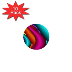 Fractal Wallpaper Color Pipes 1  Mini Buttons (10 Pack)  by Amaryn4rt