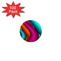 Fractal Wallpaper Color Pipes 1  Mini Magnets (100 Pack)  by Amaryn4rt