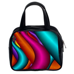 Fractal Wallpaper Color Pipes Classic Handbags (2 Sides) by Amaryn4rt