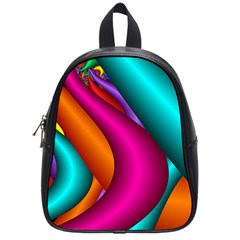 Fractal Wallpaper Color Pipes School Bags (small)  by Amaryn4rt