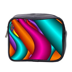 Fractal Wallpaper Color Pipes Mini Toiletries Bag 2-side by Amaryn4rt