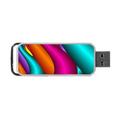 Fractal Wallpaper Color Pipes Portable Usb Flash (one Side) by Amaryn4rt