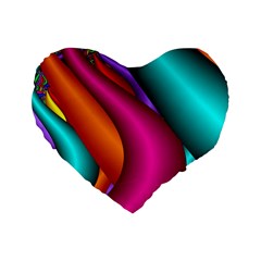 Fractal Wallpaper Color Pipes Standard 16  Premium Heart Shape Cushions by Amaryn4rt