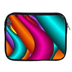 Fractal Wallpaper Color Pipes Apple Ipad 2/3/4 Zipper Cases by Amaryn4rt