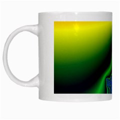 Fractal Wallpaper Water And Fire White Mugs by Amaryn4rt