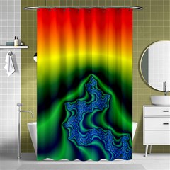 Fractal Wallpaper Water And Fire Shower Curtain 48  X 72  (small)  by Amaryn4rt