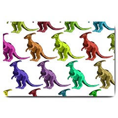 Multicolor Dinosaur Background Large Doormat  by Amaryn4rt