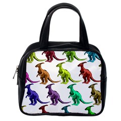 Multicolor Dinosaur Background Classic Handbags (one Side) by Amaryn4rt