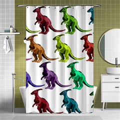 Multicolor Dinosaur Background Shower Curtain 48  X 72  (small)  by Amaryn4rt