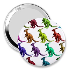 Multicolor Dinosaur Background 3  Handbag Mirrors by Amaryn4rt