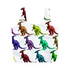 Multicolor Dinosaur Background Full Print Recycle Bags (m)  by Amaryn4rt