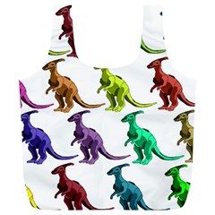 Multicolor Dinosaur Background Full Print Recycle Bags (l)  by Amaryn4rt