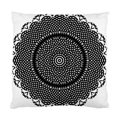 Black Lace Kaleidoscope On White Standard Cushion Case (one Side) by Amaryn4rt